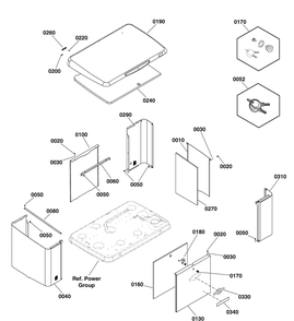 Enclosure Group Diagram and Parts List for 040587-01  Briggs and Stratton Generator